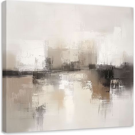 Wandbild Abstrakter beige-grauer Beton 60x60 cm