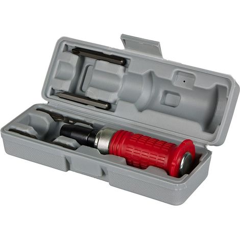 Outillage à Main - Tournevis à Frapper 1/2" réversible + 6 Embouts Plats, PH2, PH3 - Poignée Ergonomique et protectrice en Caoutchouc - Permet de débloquer Tous Types de vis (1/5)