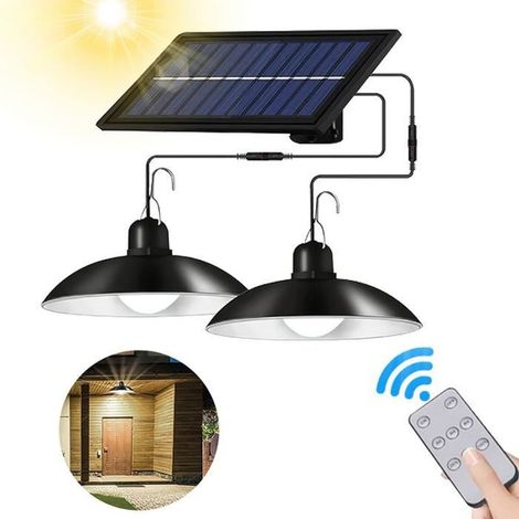 Suspension solaire extérieure double tête PRUMYA 120W IP65 étanche (1/4)