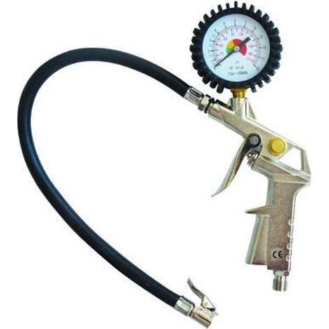 Pistola Gonfiaggio Con Manometro Per Compressore In Alluminio Ferr 137560 (1/2)