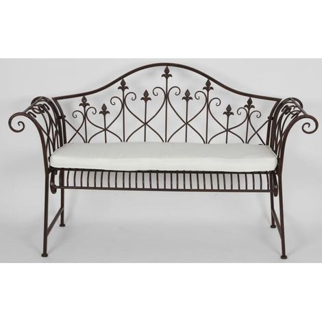 4x Auflage für Metall-Gartenbank 113x6x44cm natur Sitzkissen (1/4)