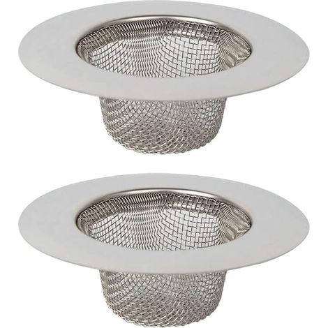 2 Pièces Filtre, Acier Inoxydable, 7cm Diamètre, Crépine, Anti-bouchon, Cuisine Salle de Bain