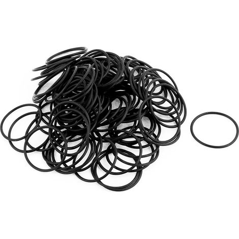 100 pièces Noir Universal O-Ring 22mm x 1,2 mm Bun-aN Material Öldichtung Unterlegscheiben (1/2)
