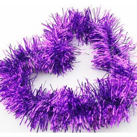 Lot de 5 Brillant Guirlandes Décoration pour Arbres de noël 2m Longue Christmas de Mariage Anniversaire Fête - Violet (1/5)