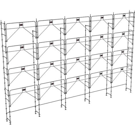 Gerüst 160m² - Struktur allein - Gelände Version - MEKA48P-160-S