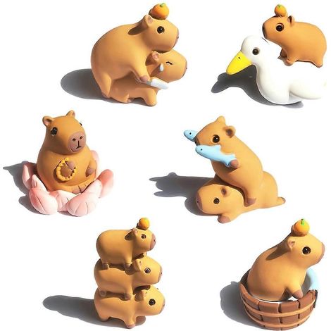 Capybara-Figuren, Feengarten-Accessoires, für Rasen-, Haus- und Schreibtischdekoration
