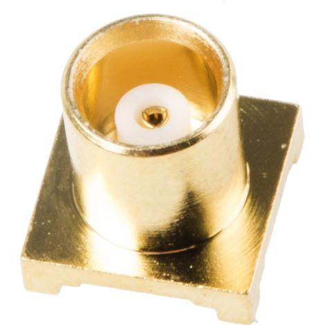 Connecteur coaxial RS PRO Femelle Droit, raccordement A souder 50O Montage sur CI ( Prix pour 1 ) (1/2)