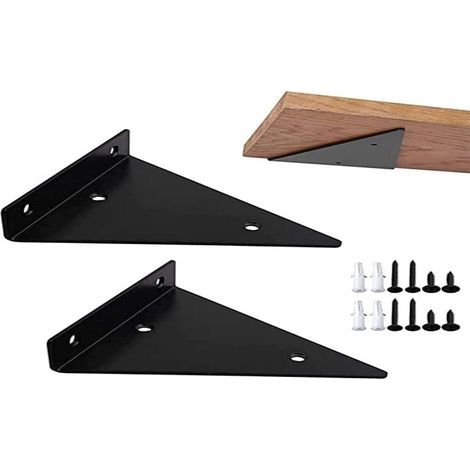 Pieces Shelf Bracket Triangular Shape, Heavy Metal Shelf Brackets, Floating Invisible Shelf Support Brackets, Floating Wood Shelf Corner Bracket ZJ01