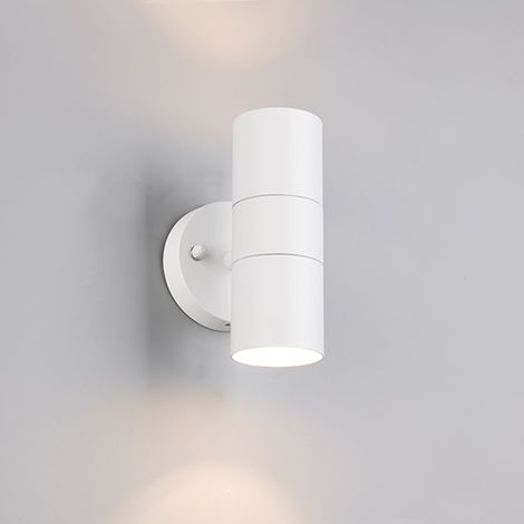 Applique murale extérieure moderne blanche tube haut/bas 2xGU10 5W (1/3)