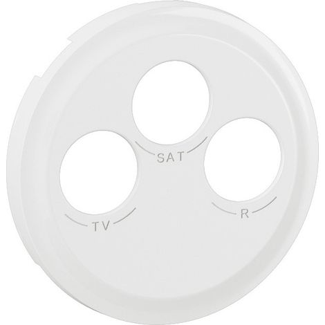 Enjoliveur prise TV-R-SAT DAB+ Céliane Legrand Finition: Blanc (1/2)