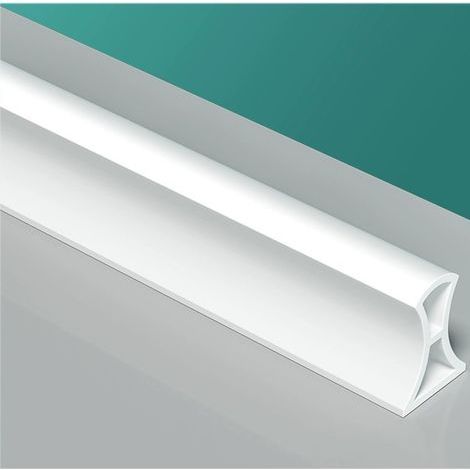 JSSEVN - 1m Shower Barrier, 20×30mm Flexible Waterproof Silicone Strip, Shower Seal, Water Retention Barrier (White) (1/5)