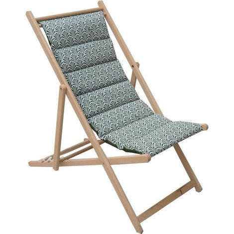 GIARDINO PRIVATO - Lettino imbottito Norvegia avocado - tessuto trattato idrorepellente (1/2)