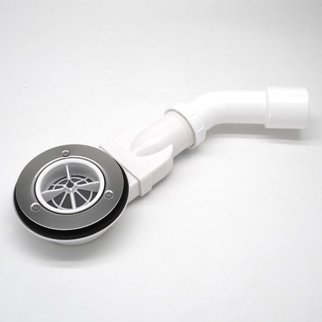 Ablaufgarnitur für Duschwanne Duschtasse Ø 90 mm Duschablauf Siphon Superflach ohne Abdeckung (1/5)
