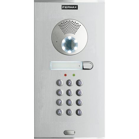 FERMAX 73881  Panneau CITY MEMOVISION DUOX PLUS 1L en aluminium anodisé pour habitation, ouverture de porte, appel concierge