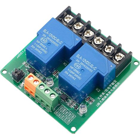 Module relais double canal 30 A, commande d'arrêt opto-isolée 5 V (1/5)