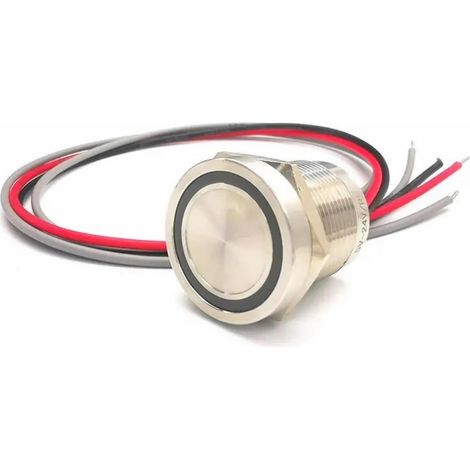 Pulsador Piezoeléctrico 19mm con LED de posición
