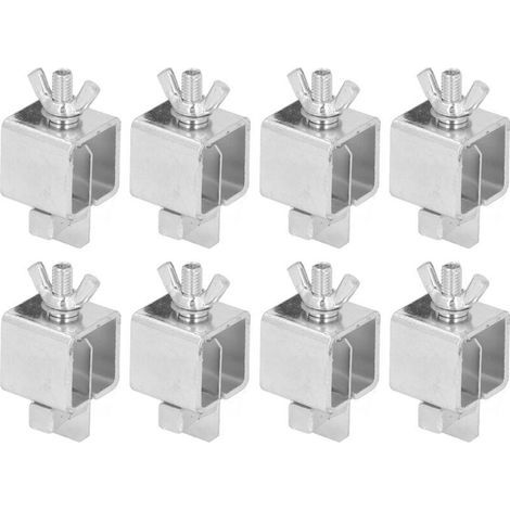 Stumpfschweißklemme aus Aluminiumlegierung, silberfarben, Schmetterlingsklemmen-Set zum Schweißen von Karosserieteilen, 8-teilig (1/5)