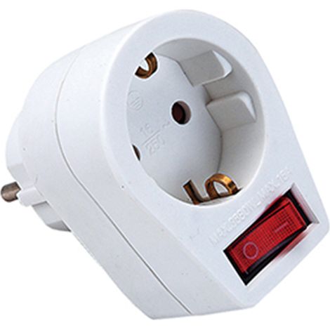 Adaptador 10/16A 1T con interruptor