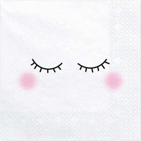 Lot de 20 serviettes de table pour fête prénatale, naissance, anniversaire, fête, décoration pour fille, femme, blanc, doré (1/3)