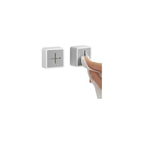 Clips autoadhesivos para toallas de baño (2 piezas, gris) - Ganchos autoadhesivos para toallas Crezuo - ABS (1/4)