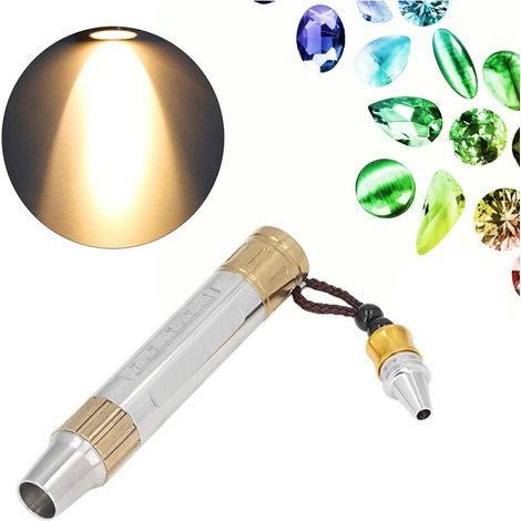 Mini LED portable flashlight for identifying jewelry and gemstones (jade) (1/5)