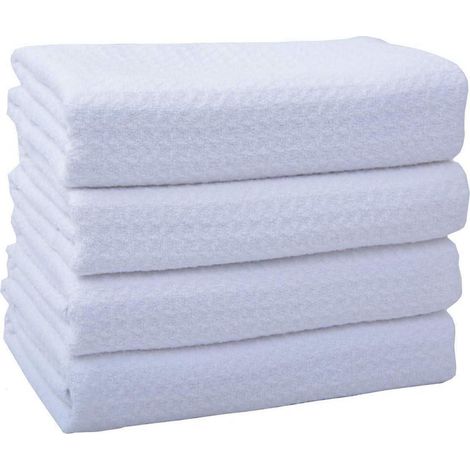 VIVOTE Microfaser Geschirrtücher weiß 40x60cm 4er Set Fusselfrei Saugfähig (1/5)
