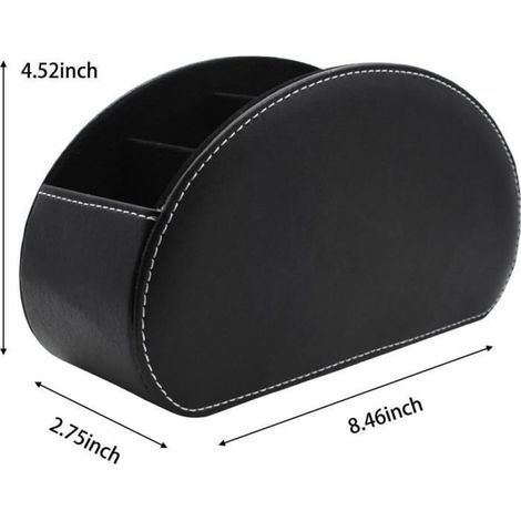 Boîte Rangement Bureau - 1 pièce, Boîte Rangement Bureau Cuir Multifonction - Pour Papeterie/Téléphone (1/5)