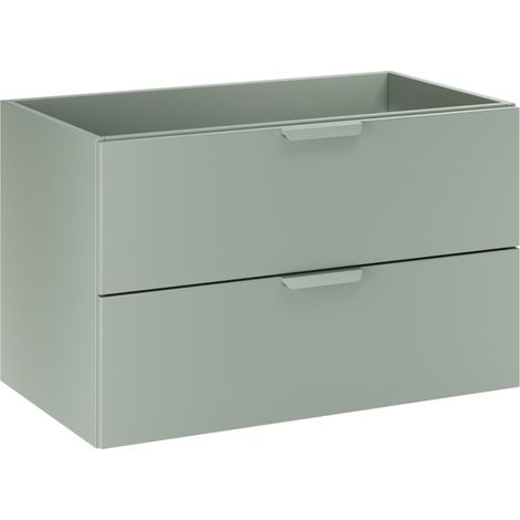 Mobile sottolavabo OSTER 80 cm verde salvia sospeso con 2 cassetti
