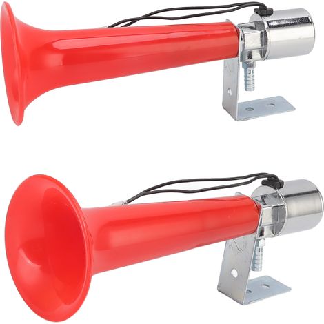 Avertisseur Pneumatique Ultra Puissant 180DB Trompe Unique pour Voiture Camion Bateau Train 12V-24V DC Rouge (1/5)