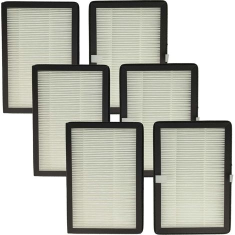 vhbw 6x particle filter compatible with Rowenta Eclipse QU5030, QU5072, QU5060, QU5062 Air Purifier, Ventilator