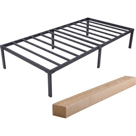 Somier 90x190 cm Desmontable, Altura 36 cm, Cama Individual Lary, Base Cama Metal Negro (1/5)