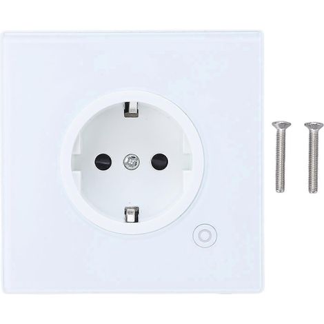 Intelligente Steckdose 16A, 1-fach, mit Zeitschaltuhr, weiß, 95–245V