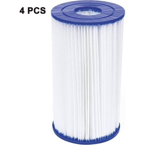 Pour filtre à cartouche Bestway 58095 Type IV/B, lot de 4 (1/4)