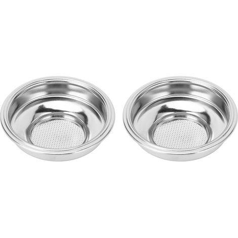 Panier Filtre Inox Double Paroi 58mm Dose Unique Anti-Brûlure Compatible Machine Espresso Lot de 2 (1/5)