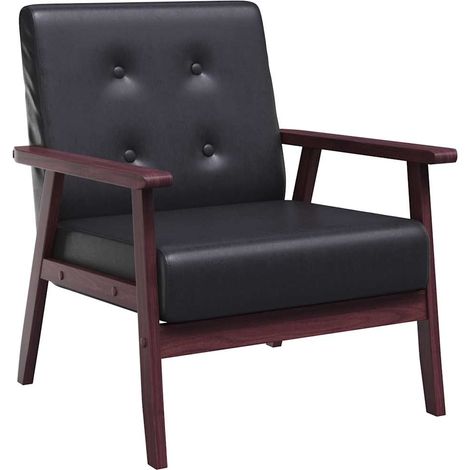 Maison Exclusive - Sessel Schwarz Kunstleder