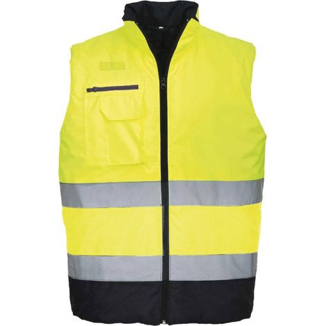 Gilet Imbottito Ad Alta Visibilità Giallo/Navy Giallo-Navy S (1/2)