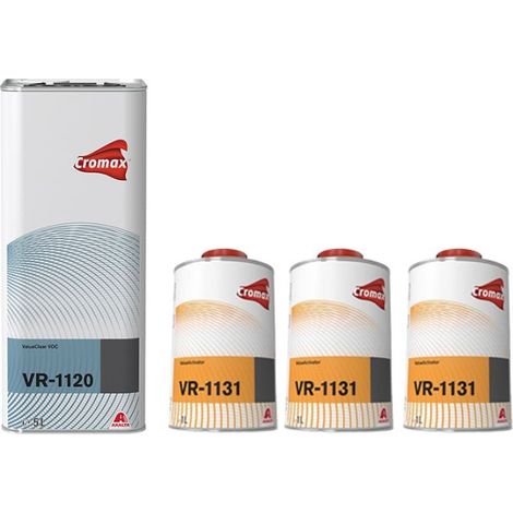 KIT TRASPARENTE CROMAX VR1120 DA 5LT + CATALIZZATORE STANDARD 3LT