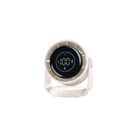 Ventilateur Silencieux Ultra Puissant, Ventilateur de Bureau à 100 Vitesses et tête rotative à 105° Rechargeable USB, Portable pour Bureau, Maison, Chambre, Voiture (1/5)