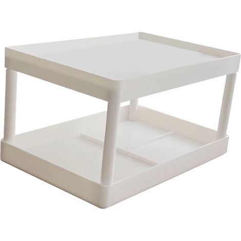 2-stöckiger Schminkständer, Schreibtisch-Organizer für Schlafzimmer, Studentenwohnheim, Ablage für Tischdekoration, kleines Regal (1/5)