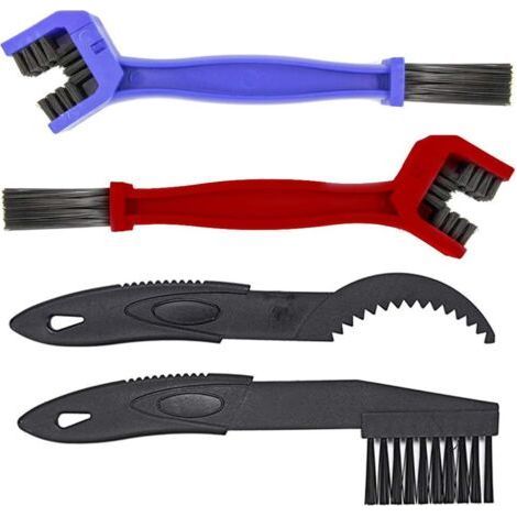 FENOPLASTICA4 Pièces Brosses de Nettoyage - Nettoyeur de Chaîne pour Vélos, Motos et VTT - Vélos Brosse Chaine - Nettoyeur de Chaine (1/5)