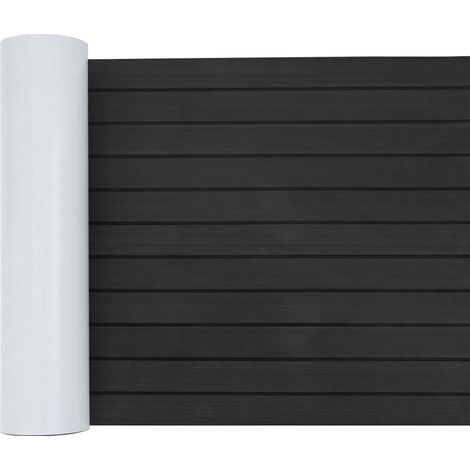 Alfombra para Barcos Rayado Gris oscuro y negro 240 x 60 cm EVA vidaXL (1/5)
