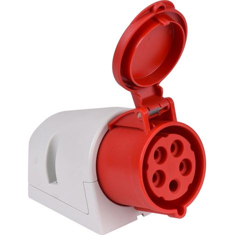 Kopp 102000005, Presa CEE, 5 poli, 32 A, 400 V, rosso