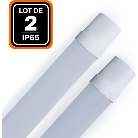 Europalamp – Réglette LED étanche 36W 120CM – 3210LM – IP65 – Couleur blanche neutre 4000K – Installation facile avec vis incluses