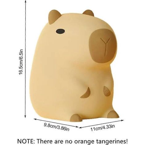 Veilleuse capybara en silicone, lampe tactile portable rechargeable USB avec fonction minuterie, idéale pour la décoration de la chambre à coucher.