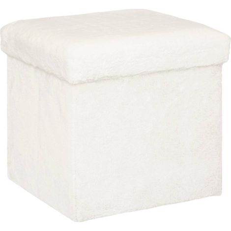 Sitzhocker mit Stauraum EZZIO, Material in Boucle-Optik, 38 cm (1/4)