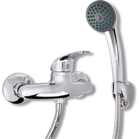 Ensemble de robinetterie mitigeuse de douche chromée pour salle de bain