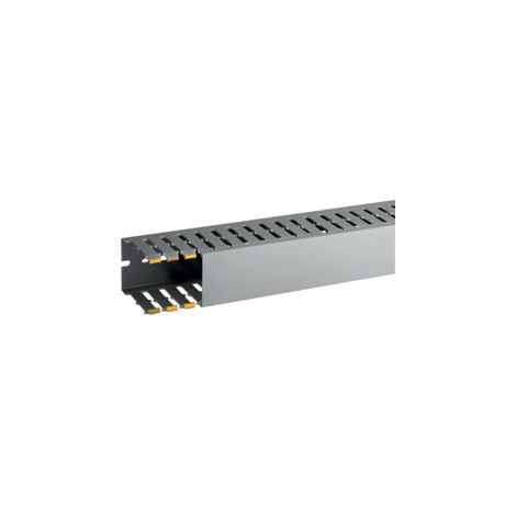 T1-EN 40x60 G Canalina con coestruso morbido modulo 10 feritoia 4, Grigio
