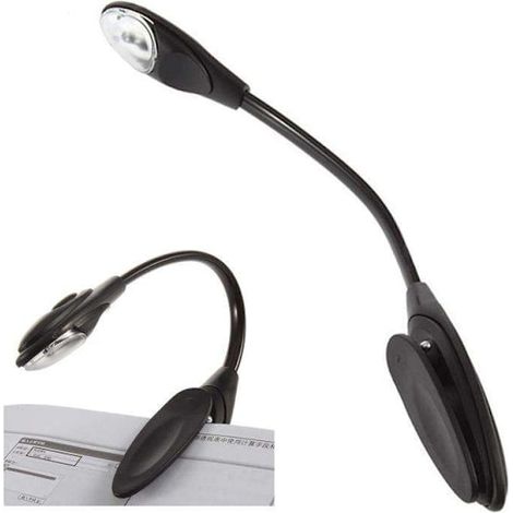 Lesen Sie komfortabel mit unserer Leselampe – einer schwarzen Leselampe mit LED-Birne und Klemme. (1/5)