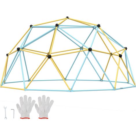 Dôme d'Escalade Géométrique pour Enfants de 3 à 10 Ans, Cage à Poule 366 cm, Supporte 340 kg, avec Poignée d'Escalade, Assemblage Facile, Aire de Jeux Extérieure et Intérieure, Arrière-cour (1/5)