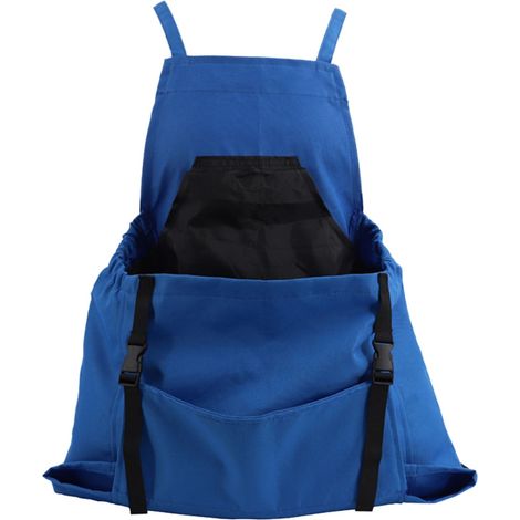 Tablier de jardin avec poches à fermeture rapide tissu Oxford imperméable sangles dorsales réglables idéal pour cueillir des fruits (1/4)